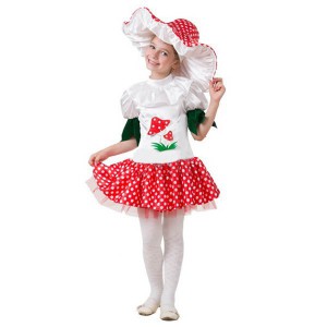 Костюм Мухомора купить девочке, костюм гриба Мухомора с юбкой купить, интернет-магазин Серый Волк ру