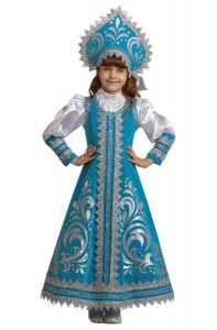 Снегурочка Русская, детский новогодний костюм